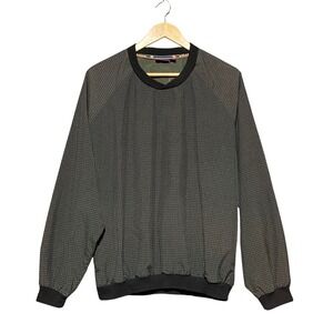 Sunice Mens Vintage Golf Windshirt Olive Green Check Pullover Size M Canada Made